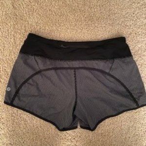 Black and White Polka Dot Lululemon Shorts